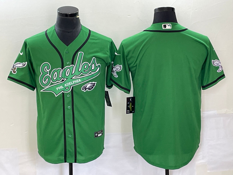 Men's Philadelphia Eagles Kelly Green Blank jersey