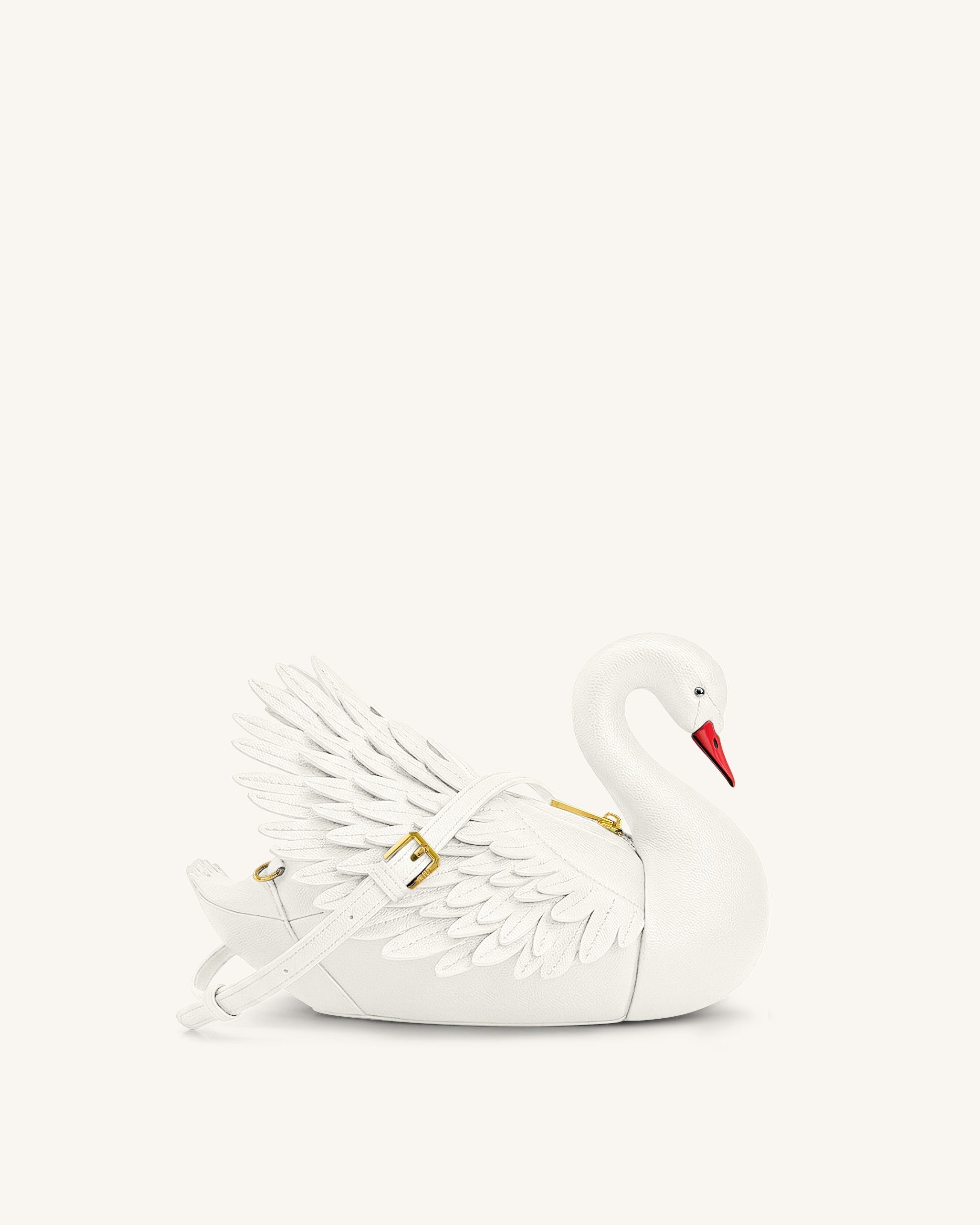 Alani Swan Shaped Crossbody Bag - White