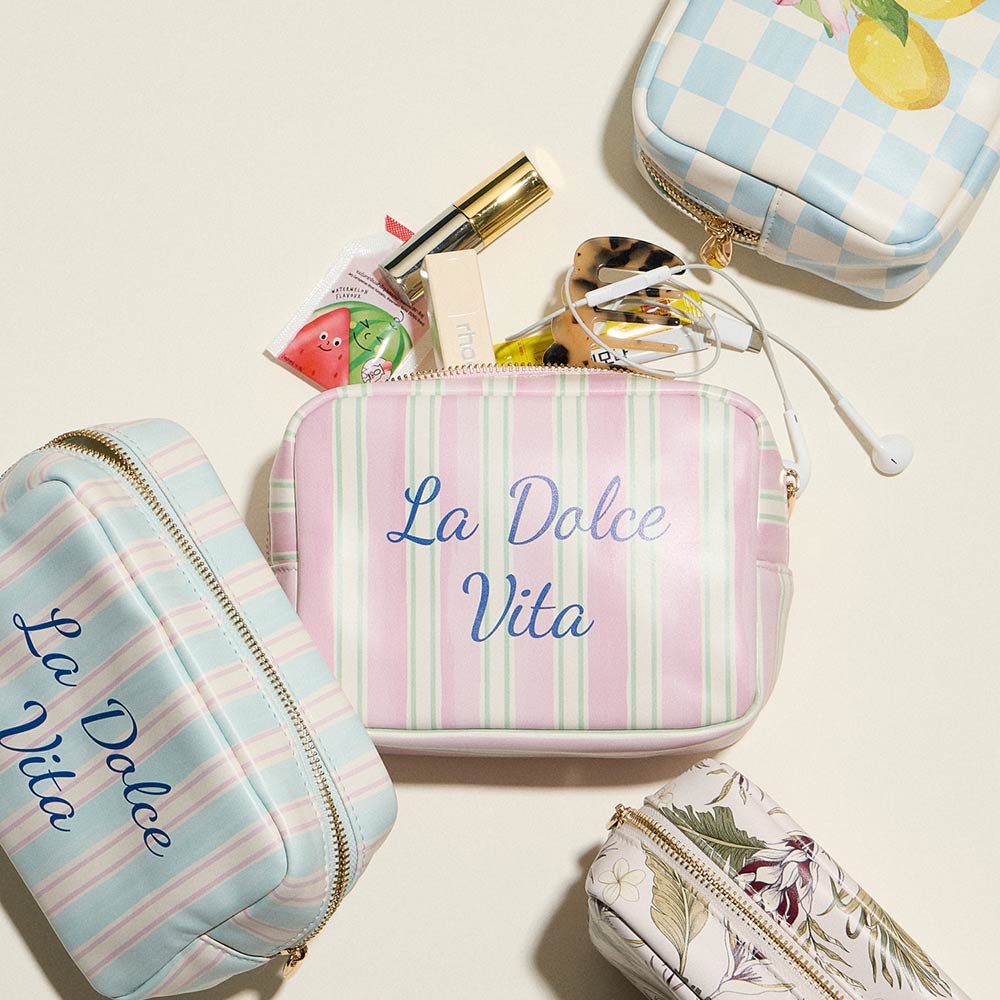 Shell Pattern Print Portable Cosmetic Pouch Bag