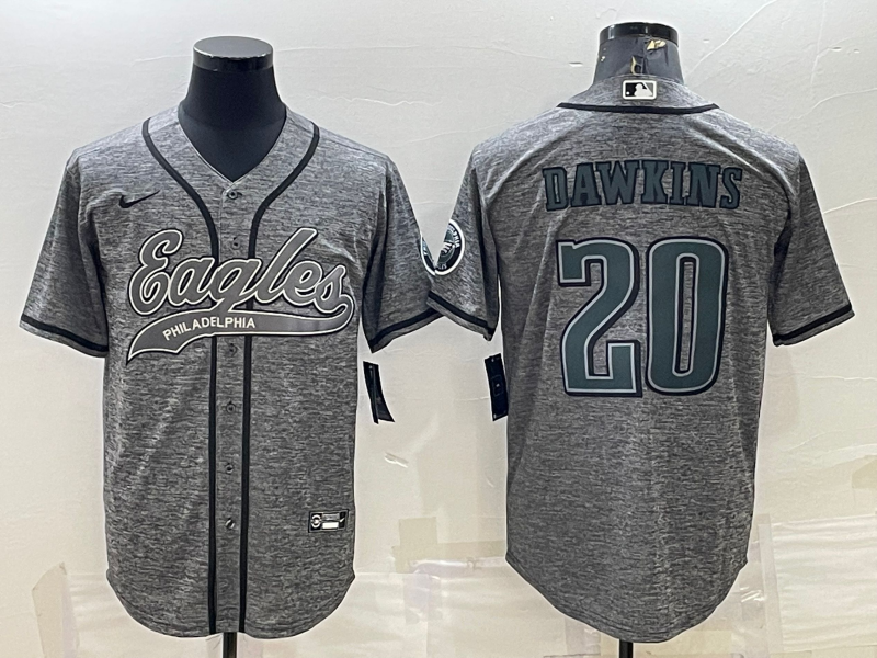 Men's Philadelphia Eagles Brian Dawkins #20 Gray Player jersey Joint Edition