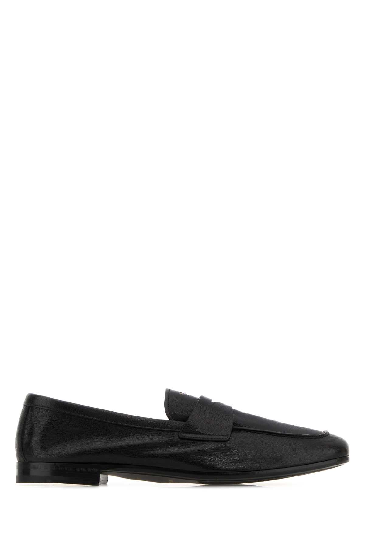 Prada Men Black Leather Loafers