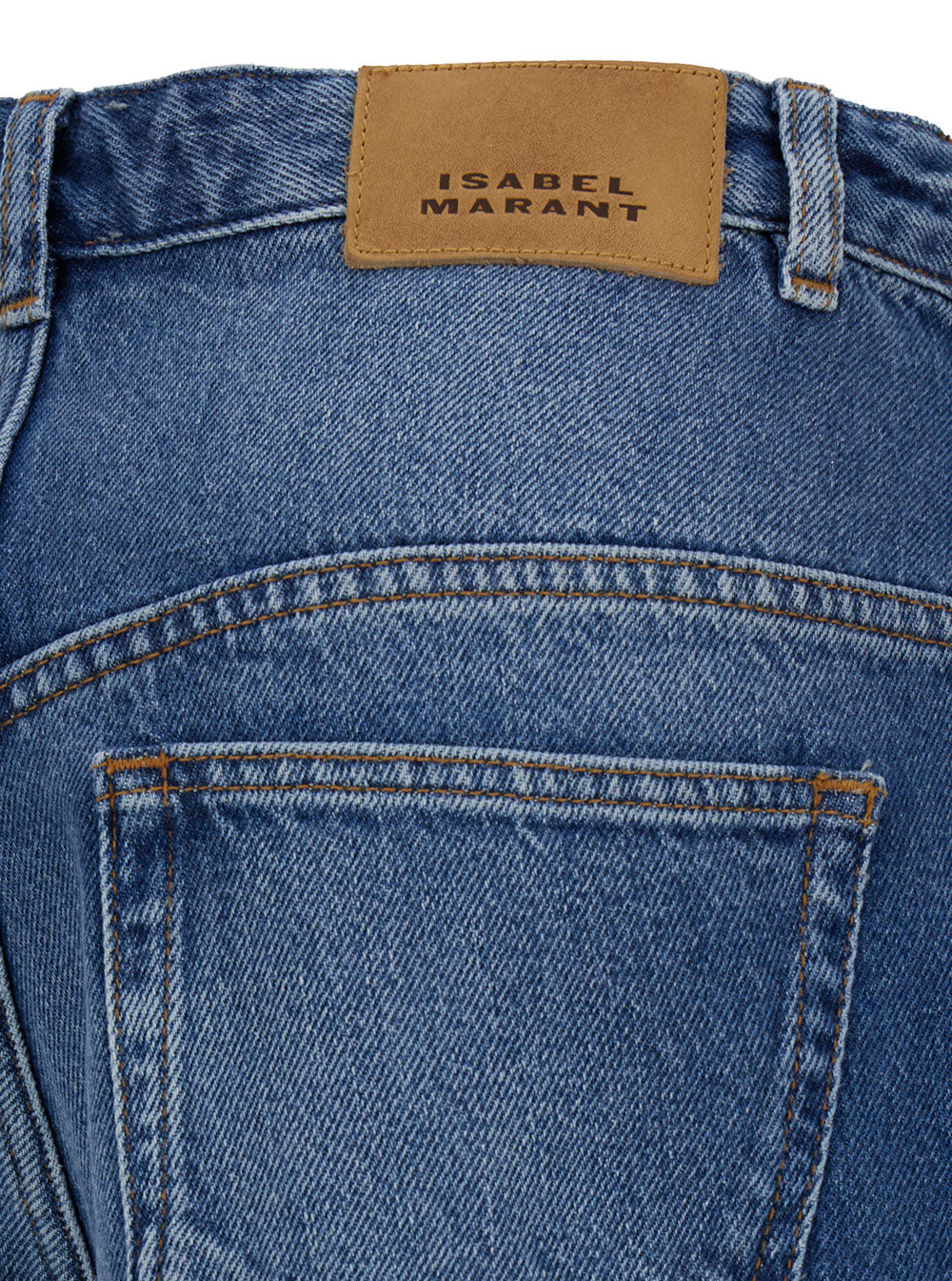 Isabel Marant Women 'Lemony' Light Blue Flared Jeans With Logo Patch In Cotton Denim Woman