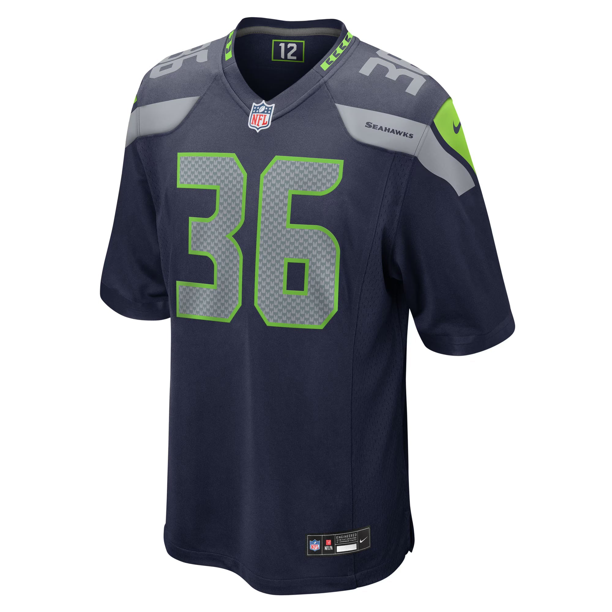 Seattle Seahawks George Holani College Navy Team Game Jersey