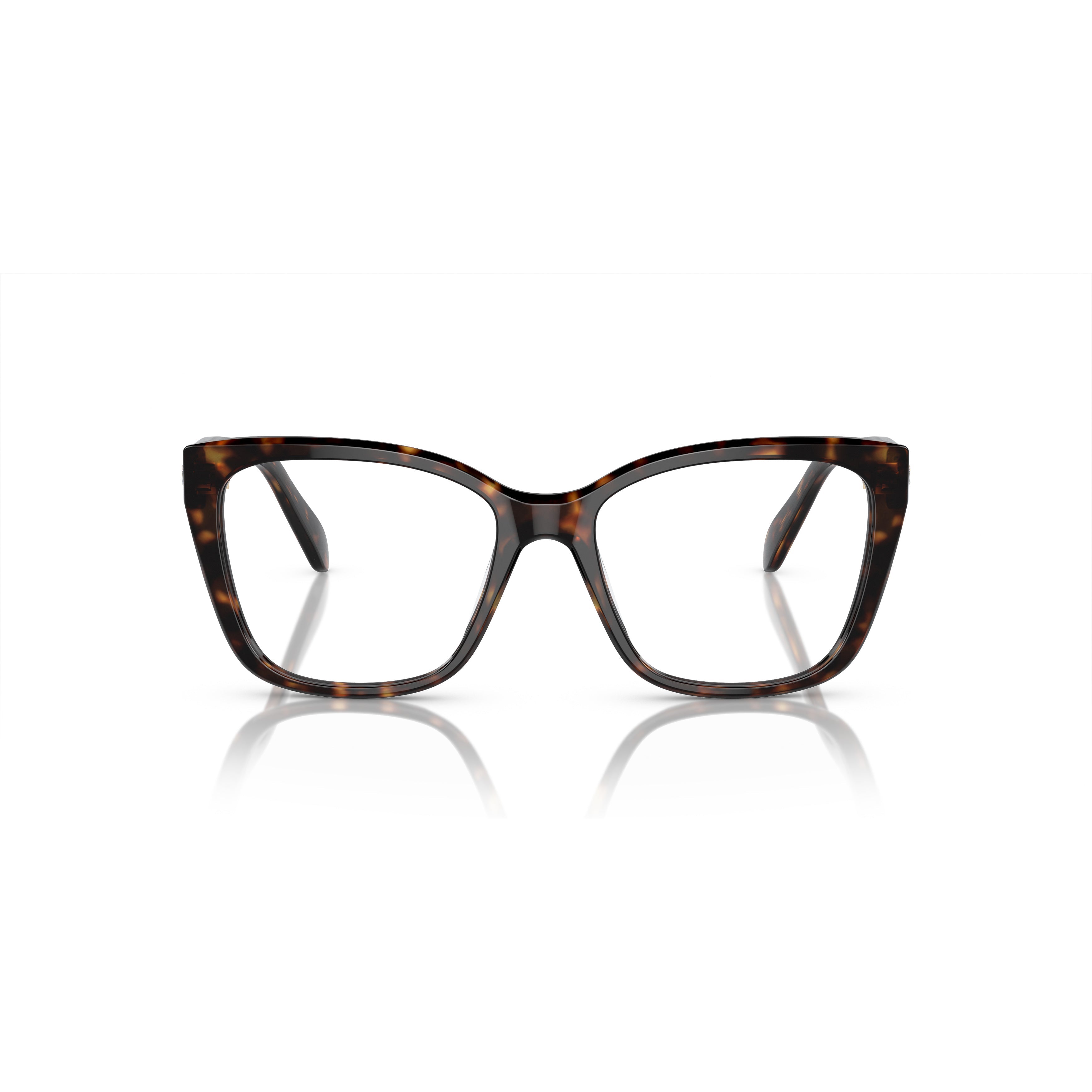 0Sk2008 Oversized Square Tortoiseshell Eyeglasses with Crystal Accents