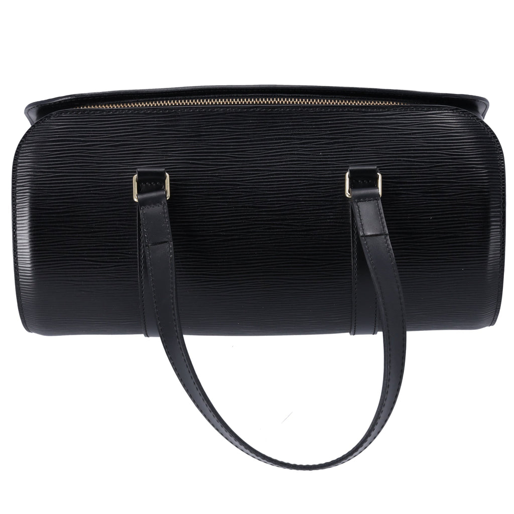 Louis Vuitton Soufflot Epi Handbag M52222 Black Leather