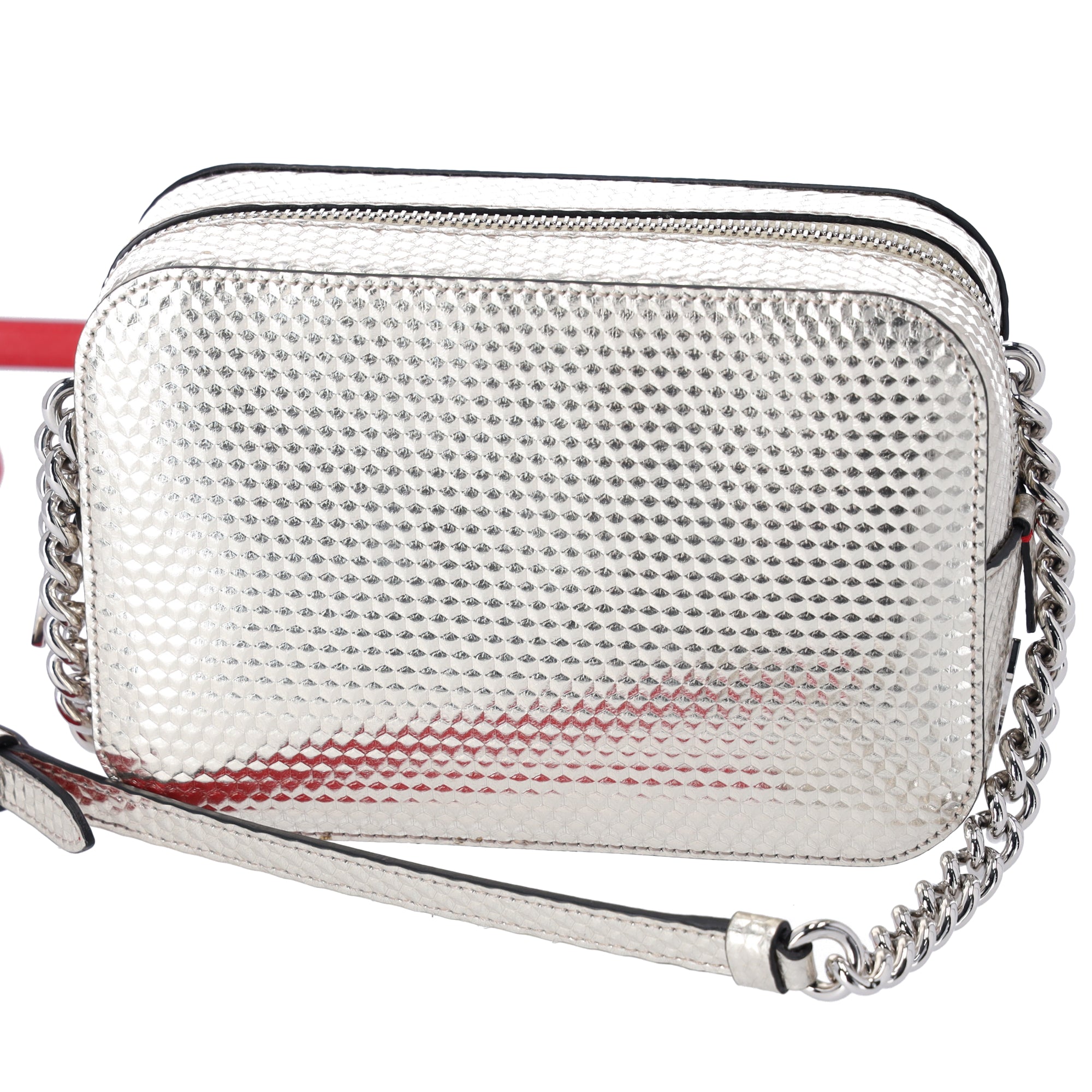 Christian Louboutin Rubylou Mini Shoulder Bag Gold Leather Glitter