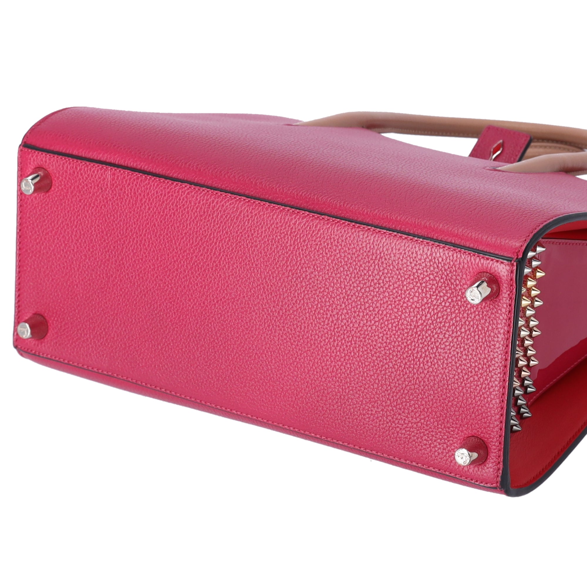 Christian Louboutin Paloma Medium Handbag Pink Solid Classic Studded