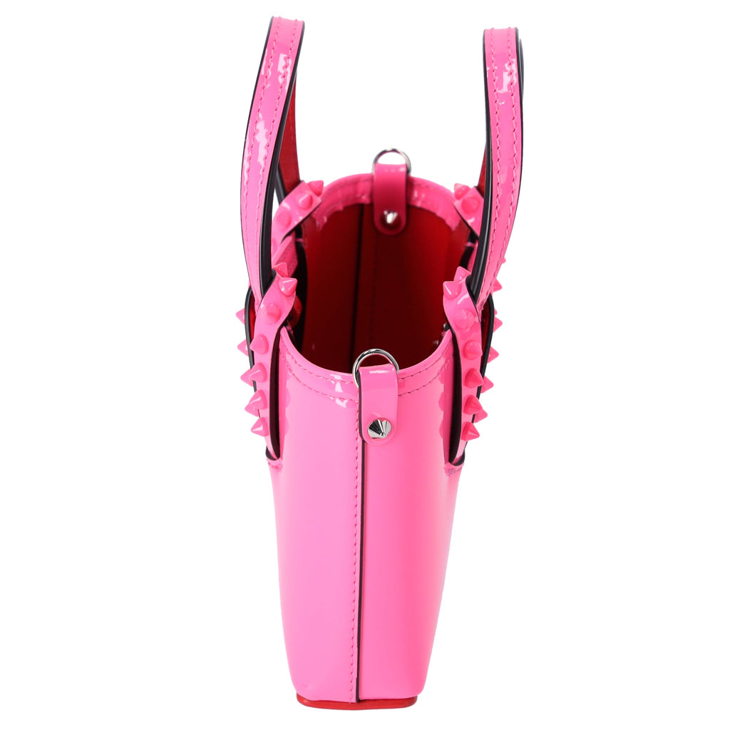 Christian Louboutin Cabata EW Nano Handbag 3225245 Pink Patent Leather