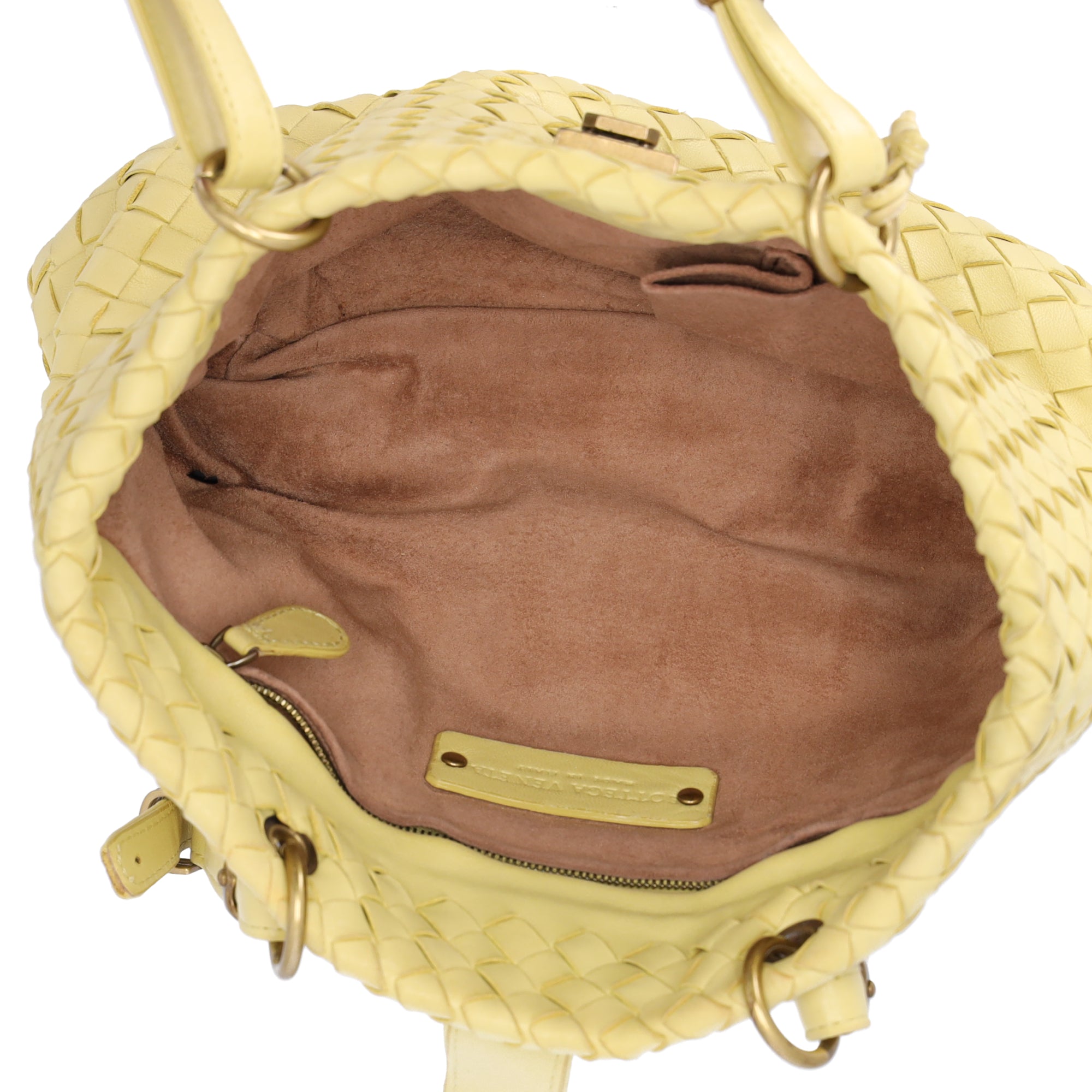 BOTTEGA VENETA Capri Tote Bag 162112 Light Yellow Leather