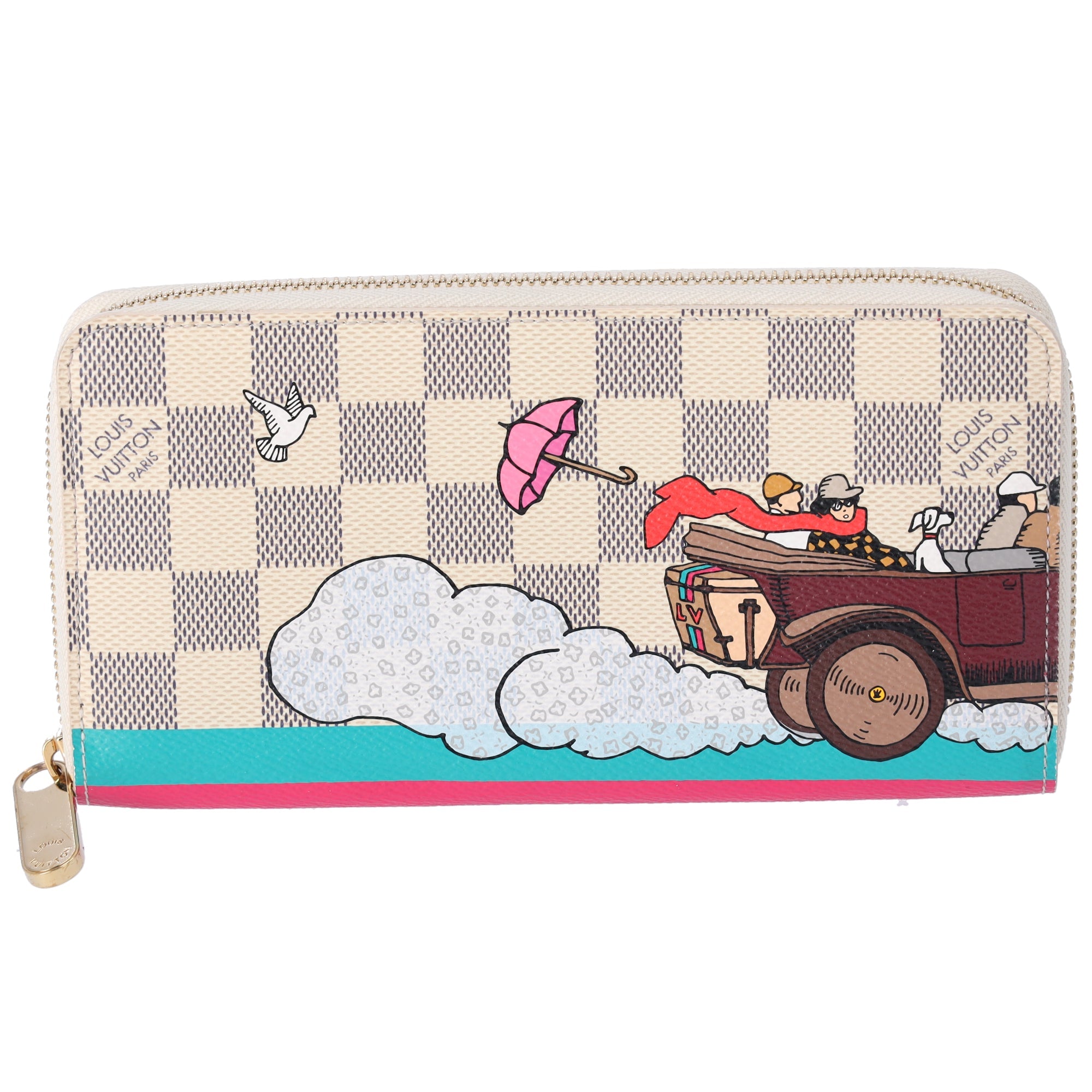 Louis Vuitton Zippy Wallet Damier Azur Christmas Animation Evasion Collection