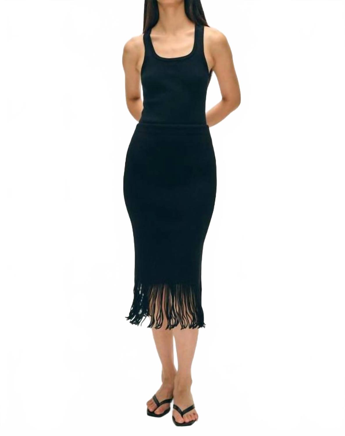 Ribbed Tank Top In Black
