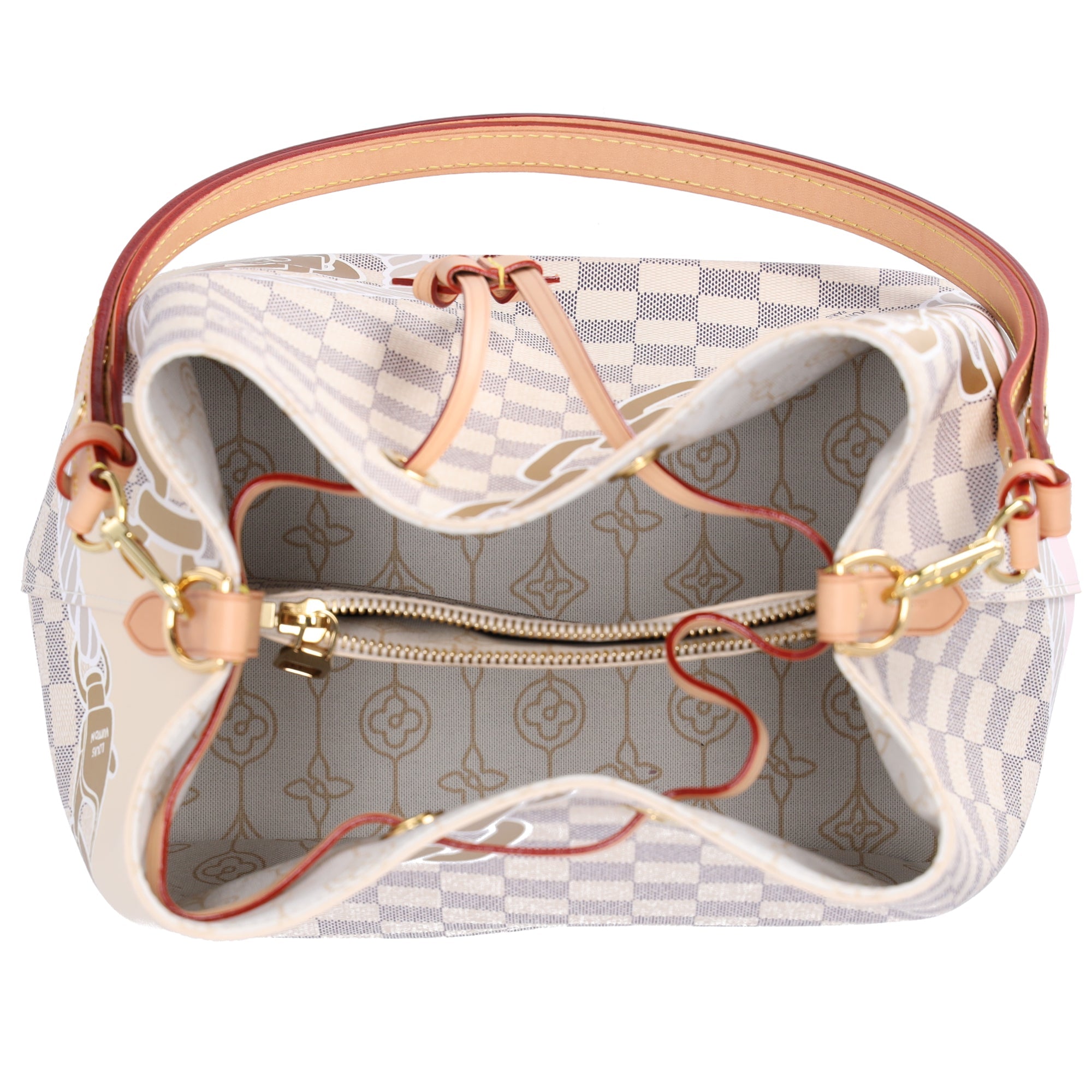 Louis Vuitton Neonoe MM Nautical Shoulder Bag N40474 Azur Damier