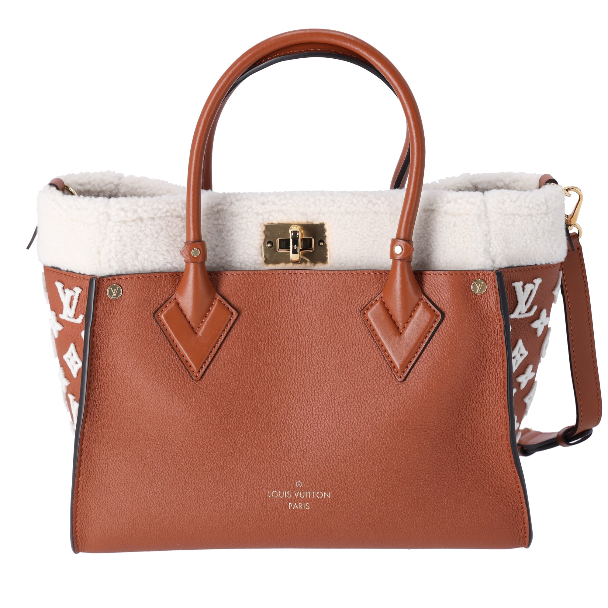 Louis Vuitton On My Side MM Monogram Tuffetage Tote Bag M21004 Brown