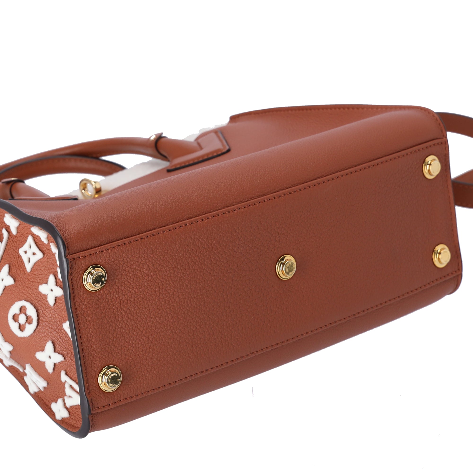 Louis Vuitton On My Side MM Monogram Tuffetage Tote Bag M21004 Brown