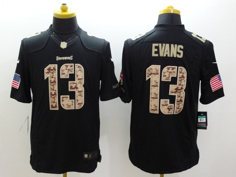 Men's Tampa Bay Buccaneers Mike Evans #13 Black Game Player jersey