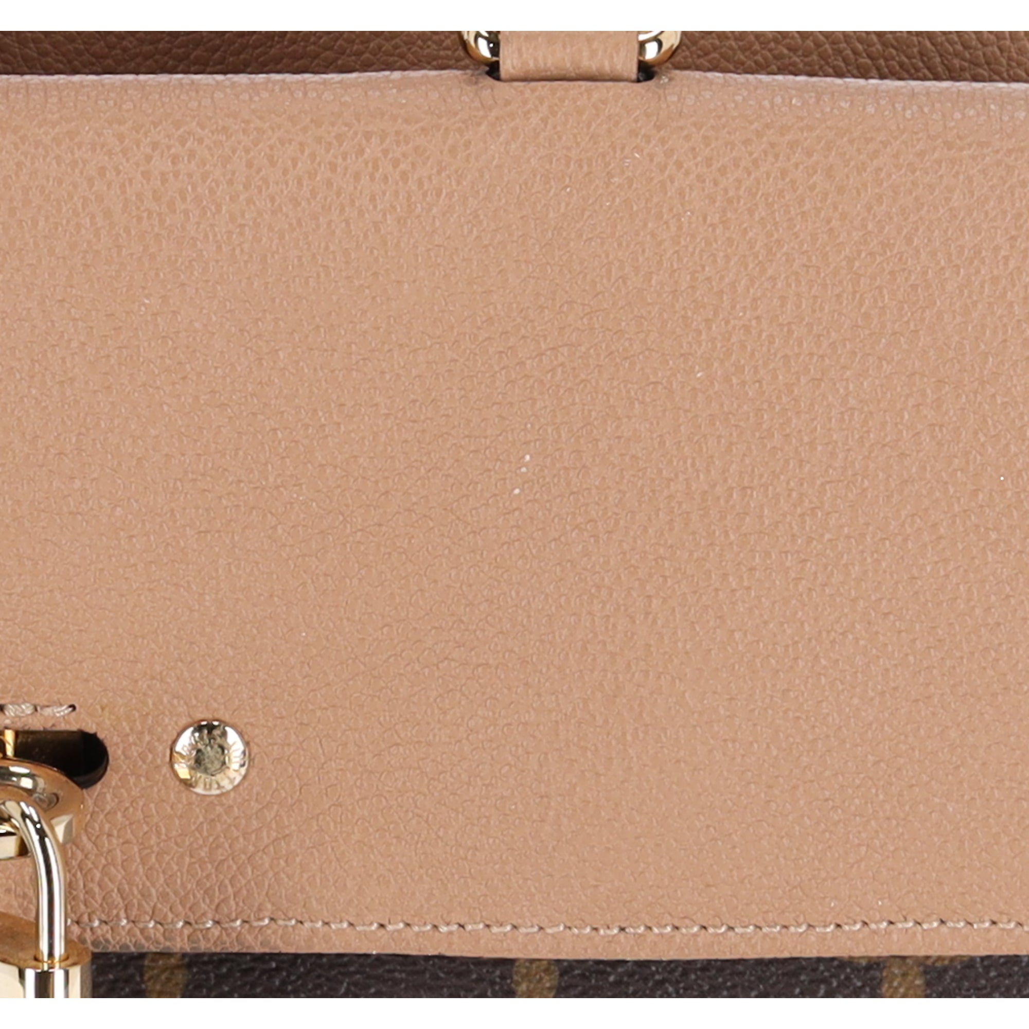 Louis Vuitton Monogram Canvas Venus Satchel Brown Crossbody Tan Pink M53540