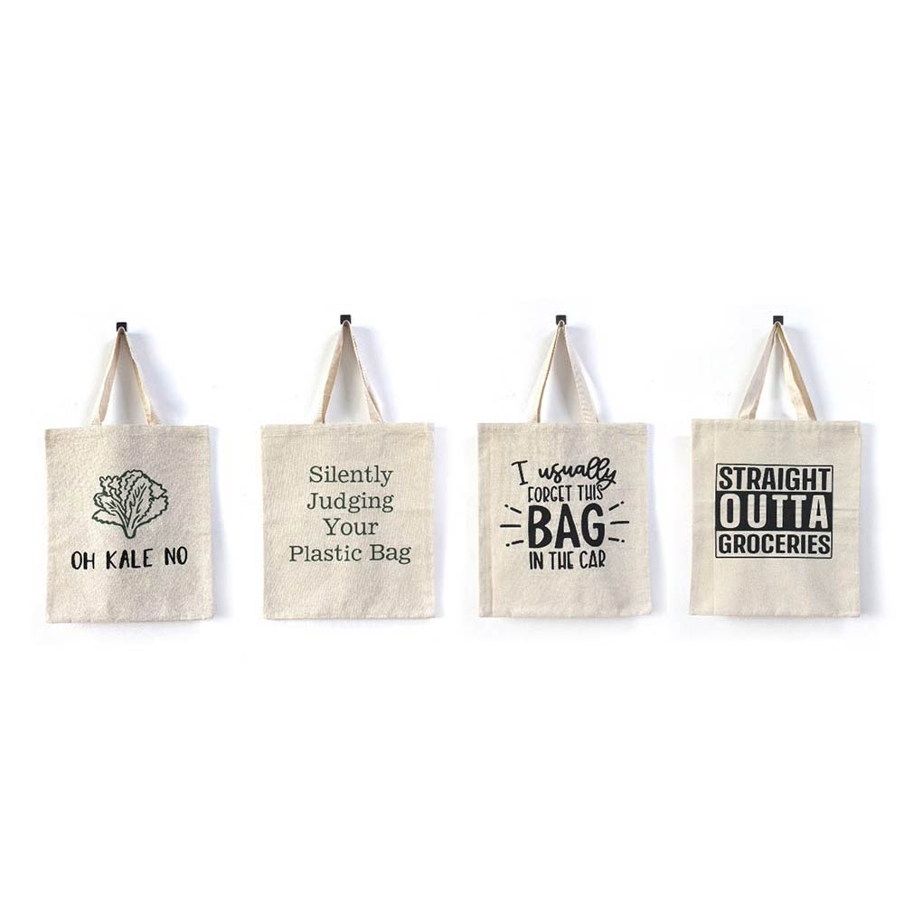 Silently Judging Your Plastic Bag Message Print Shoulder Tote Bag