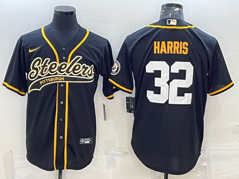 Men's Pittsburgh Steelers Franco Harris #32 Black Player jersey