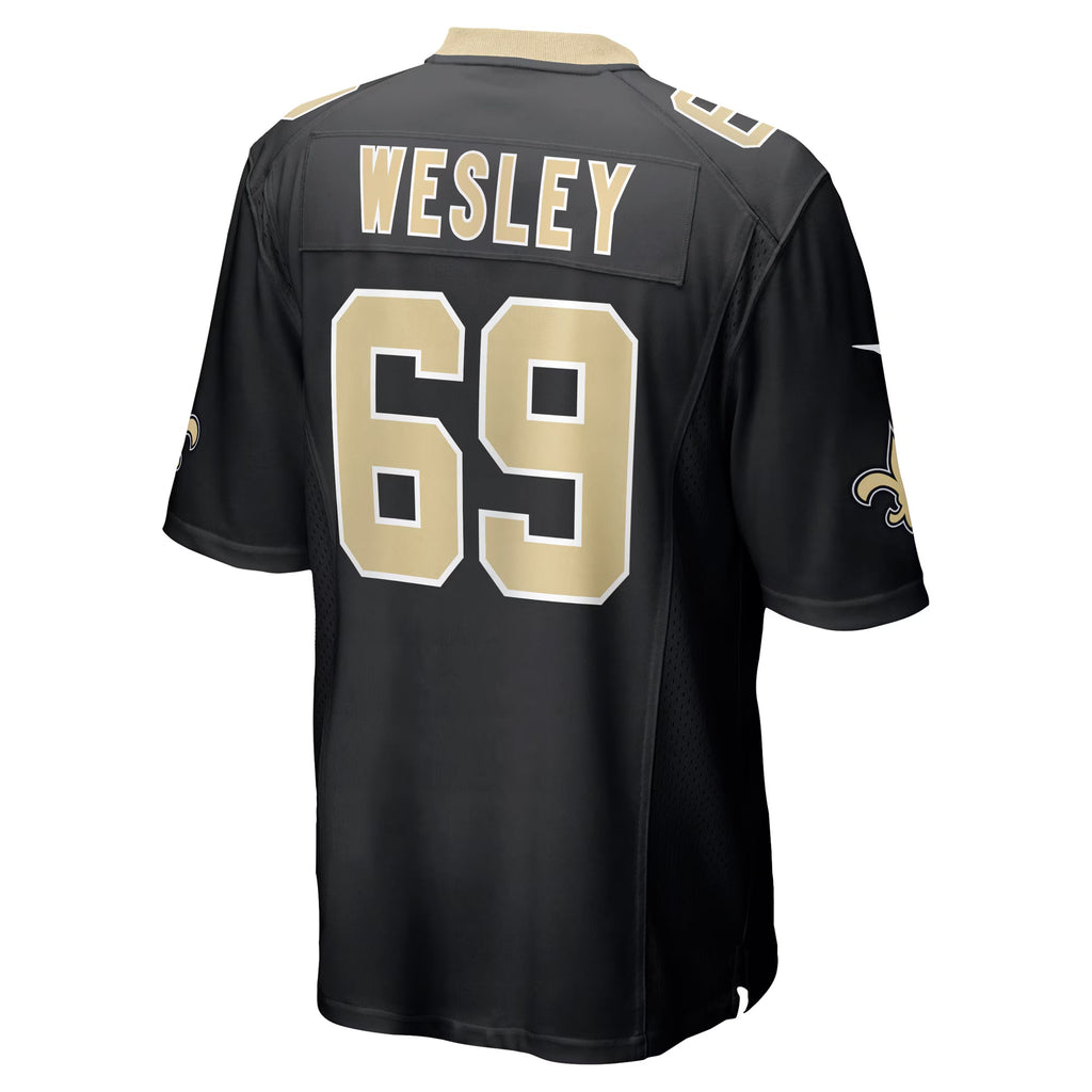 New Orleans Saints Barry Wesley Black Team Game Jersey