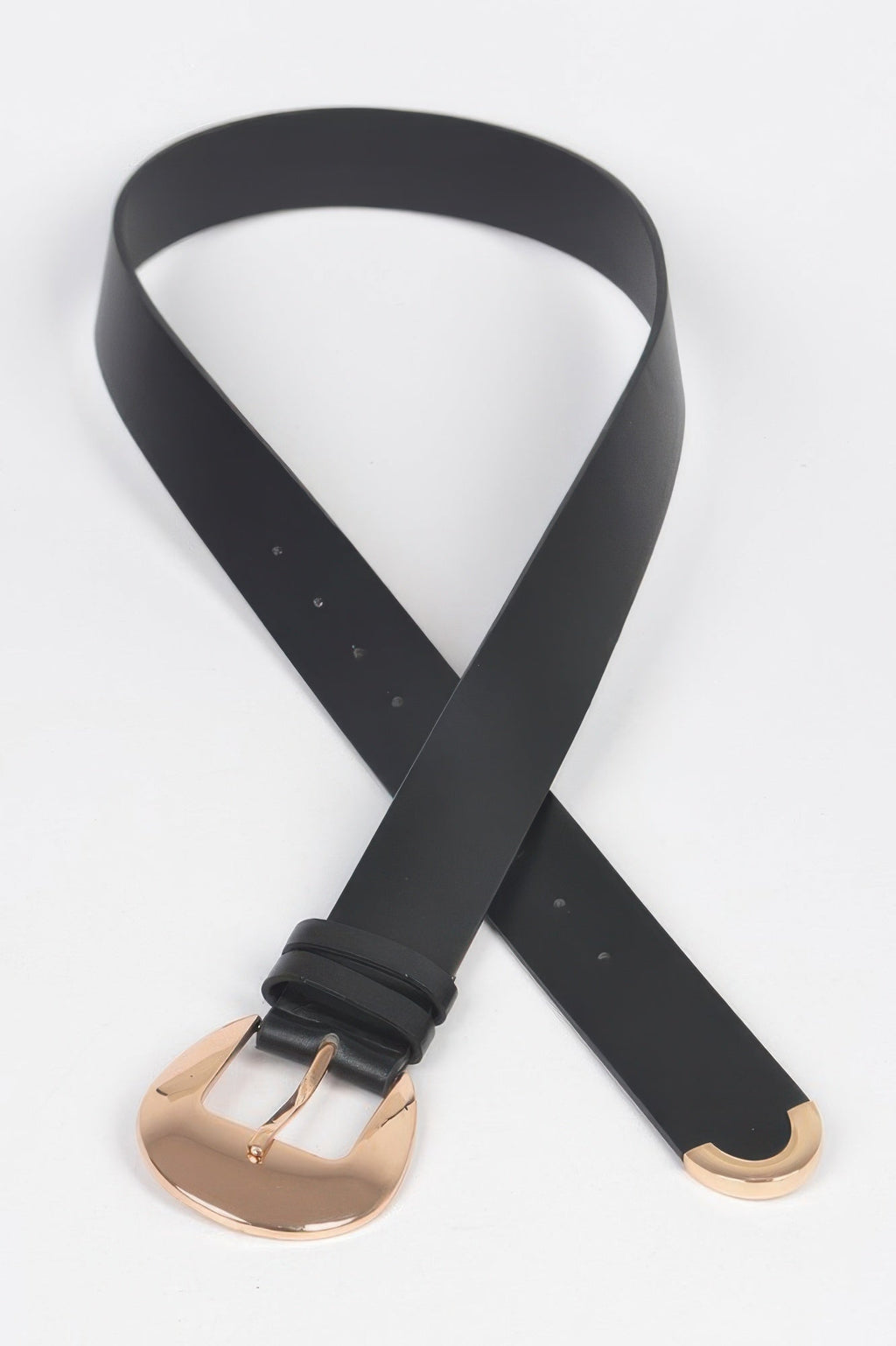 Faux Leather Metal Buckle Belt
