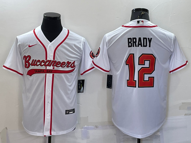 Men's Tampa Bay Buccaneers Tom Brady #12 White Game jersey Joint Edition