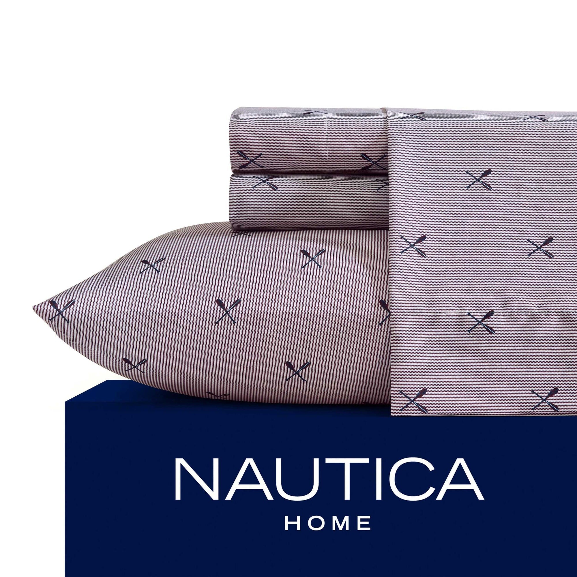 Nautica Coxswain Stripe Blue Twin Sheet Set