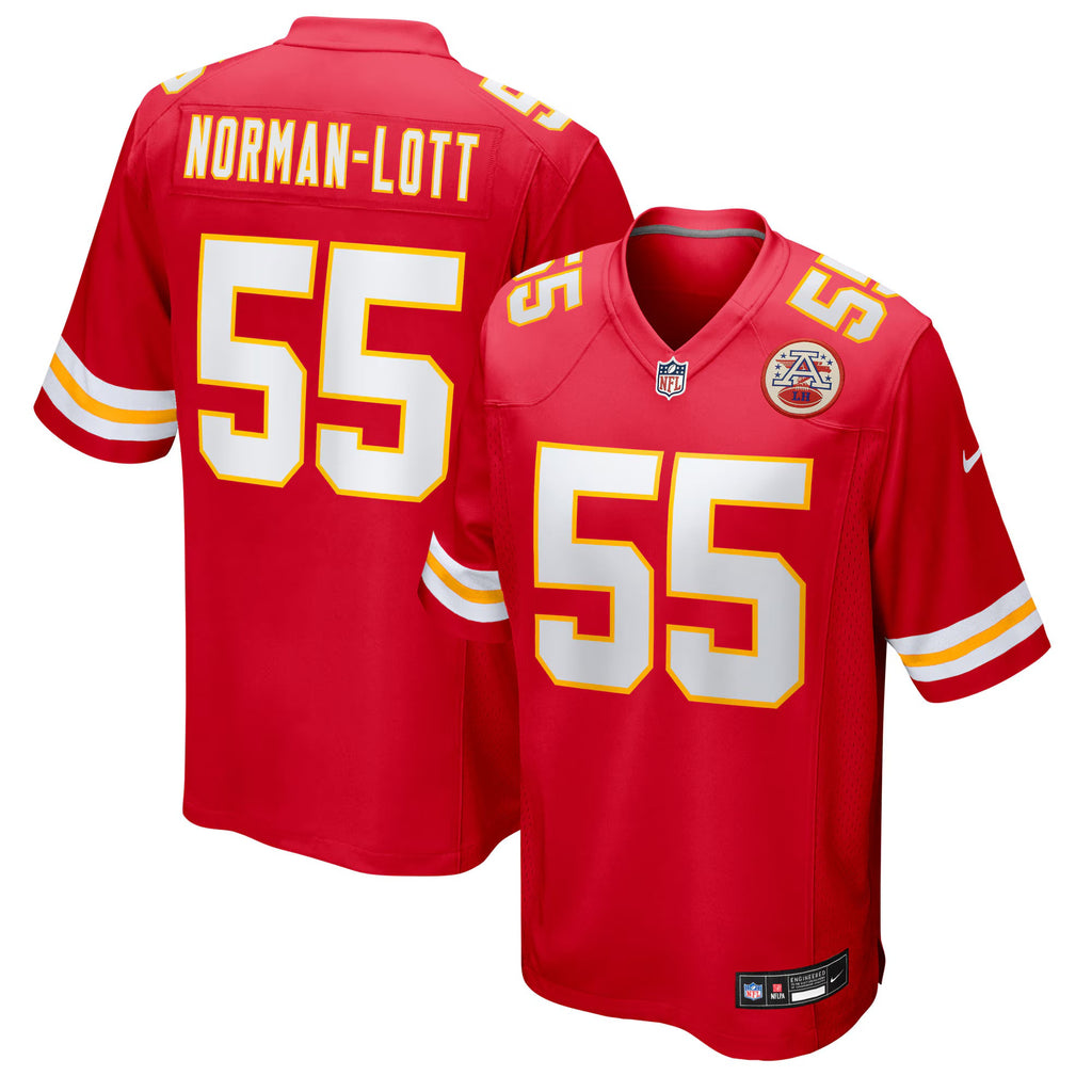 Kansas City Chiefs Omarr Norman-Lott Red Team Game Jersey