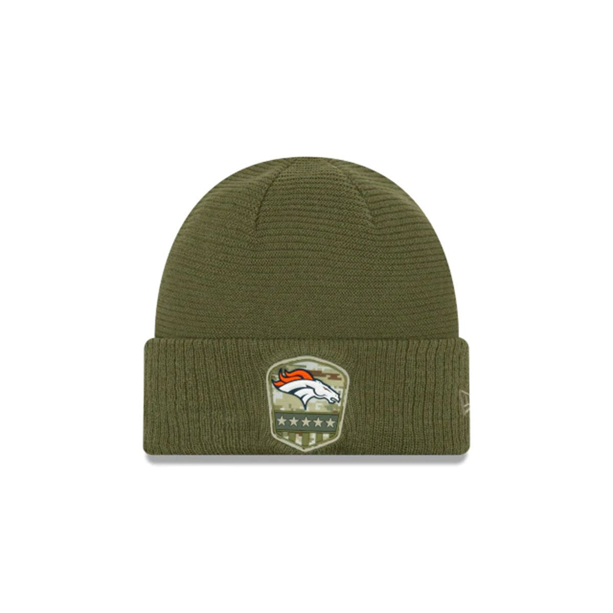 DENVER BRONCOS SALUTE TO SERVICE CUFF KNIT GREEN/WHITE