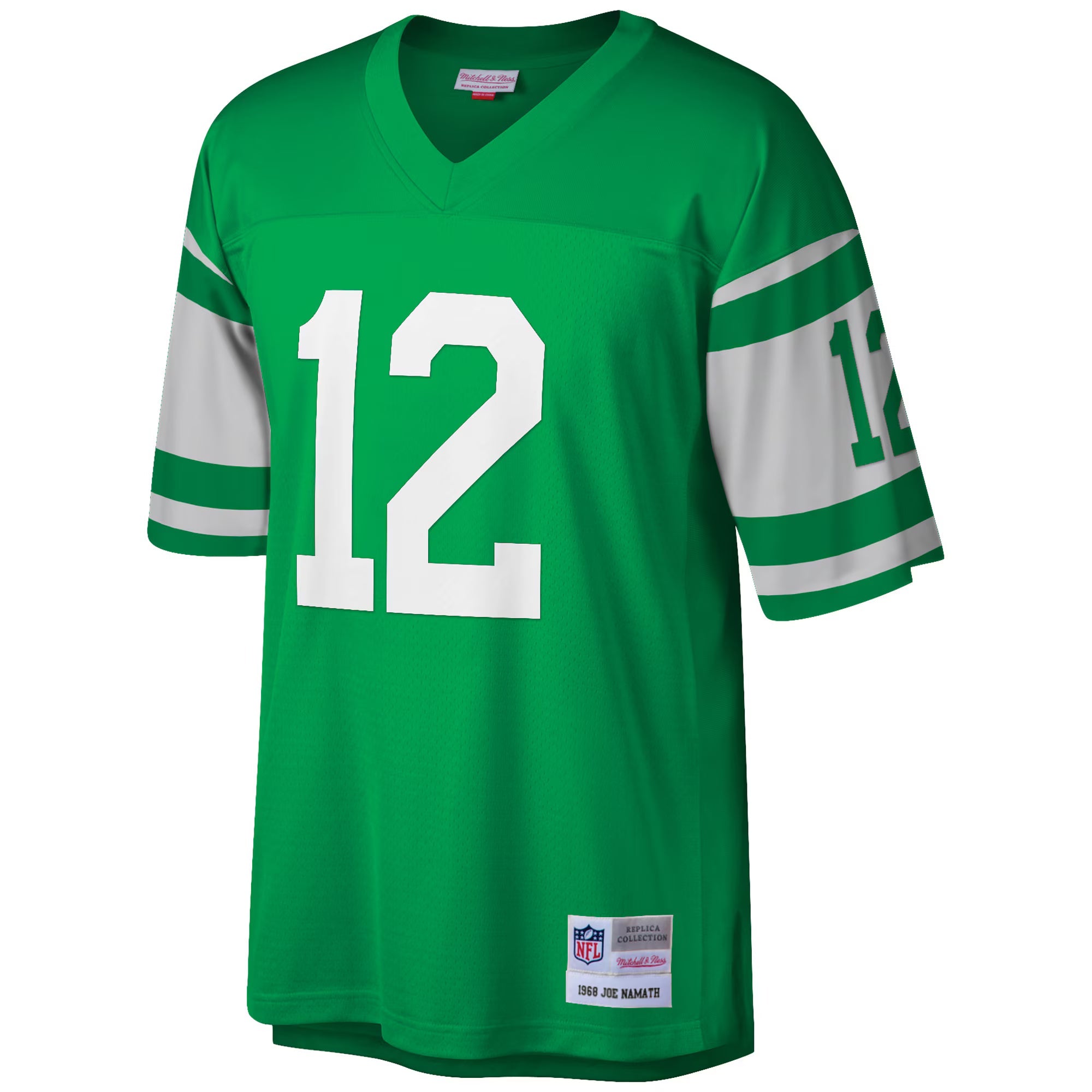 New York Jets Joe Namath Mitchell & Ness Green Big & Tall 1968 Retired Player Replica Jersey