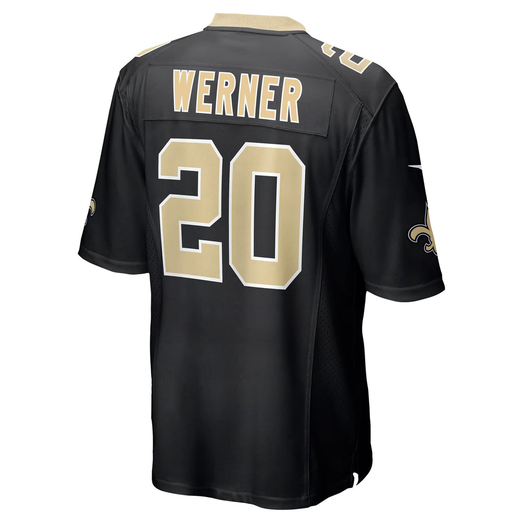 New Orleans Saints Pete Werner Black Game Jersey