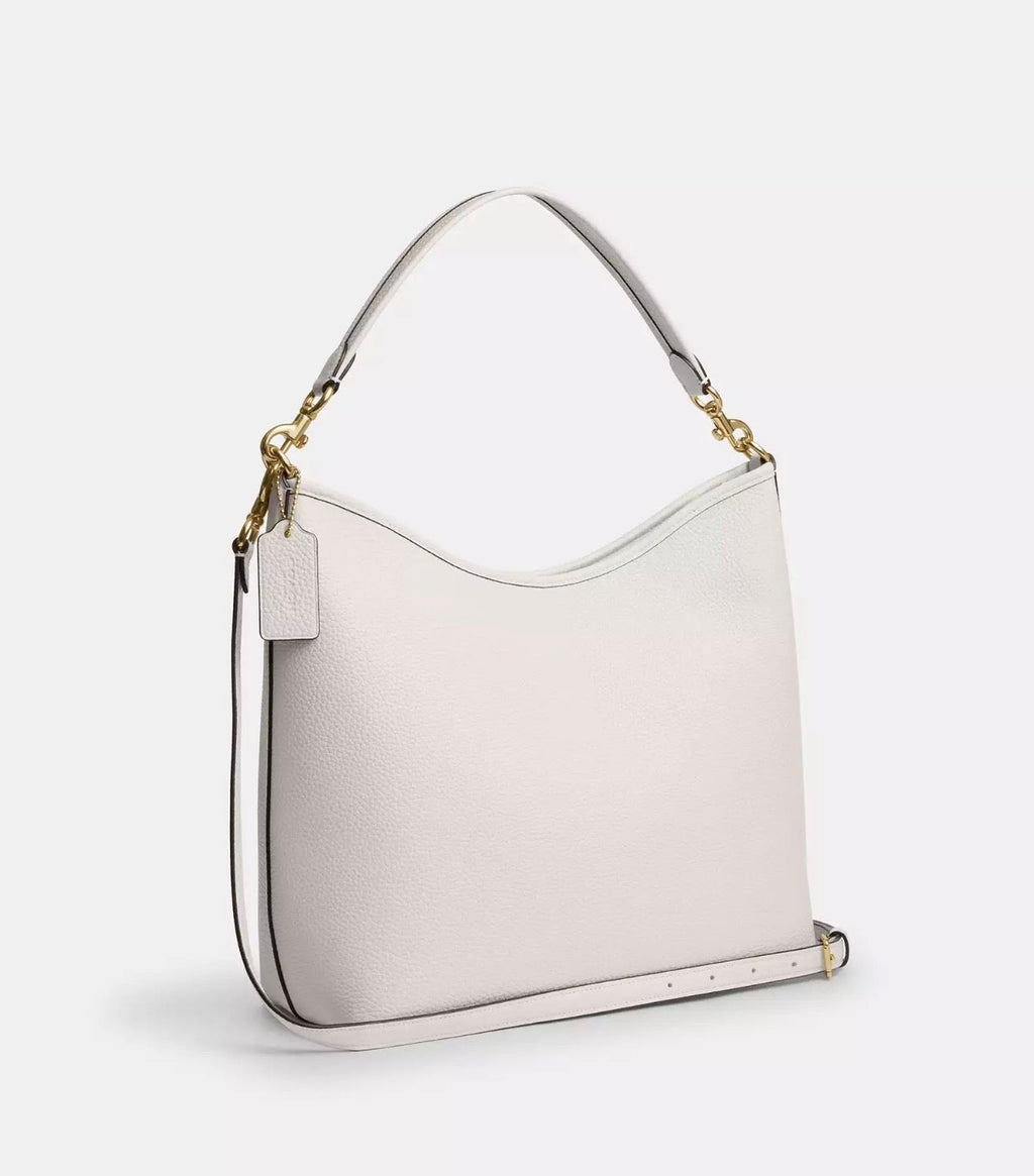 NWT Coach Large Laurel Shoulder Bag in Gold/Chalk