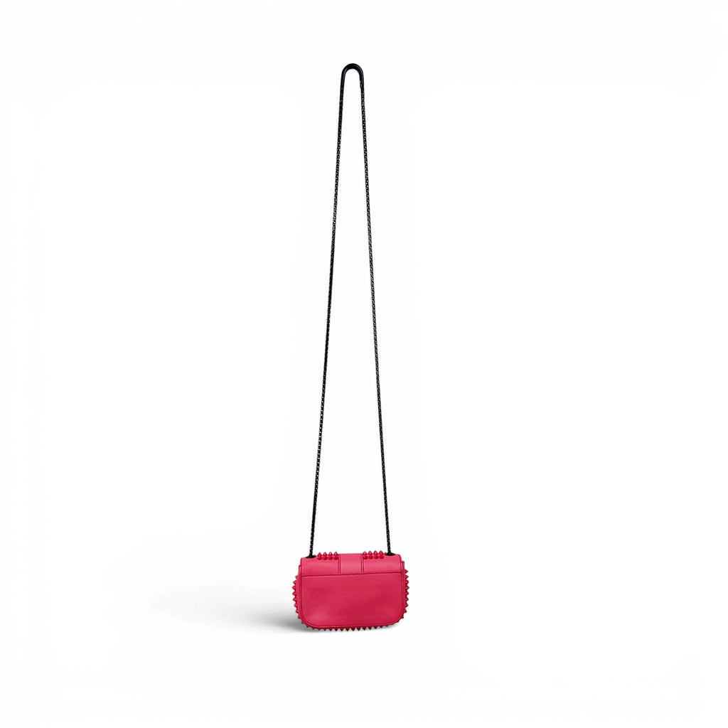 CHRISTIAN LOUBOUTIN HOT PINK STUDDED MINI CROSSBODY BAG