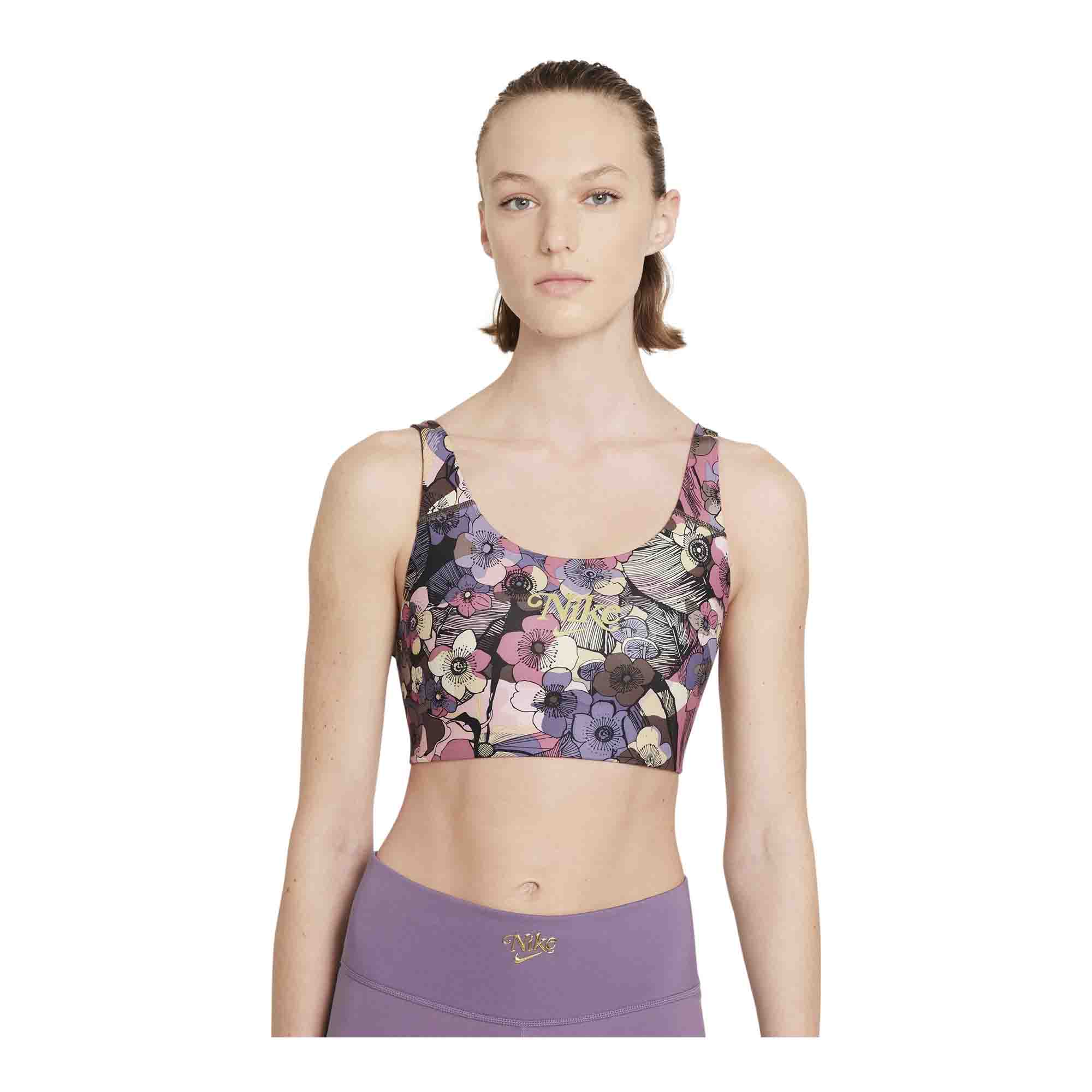 Nike Dri-FIT Swoosh Women's Medium-Support 1-Piece Pad Floral Sports Bra