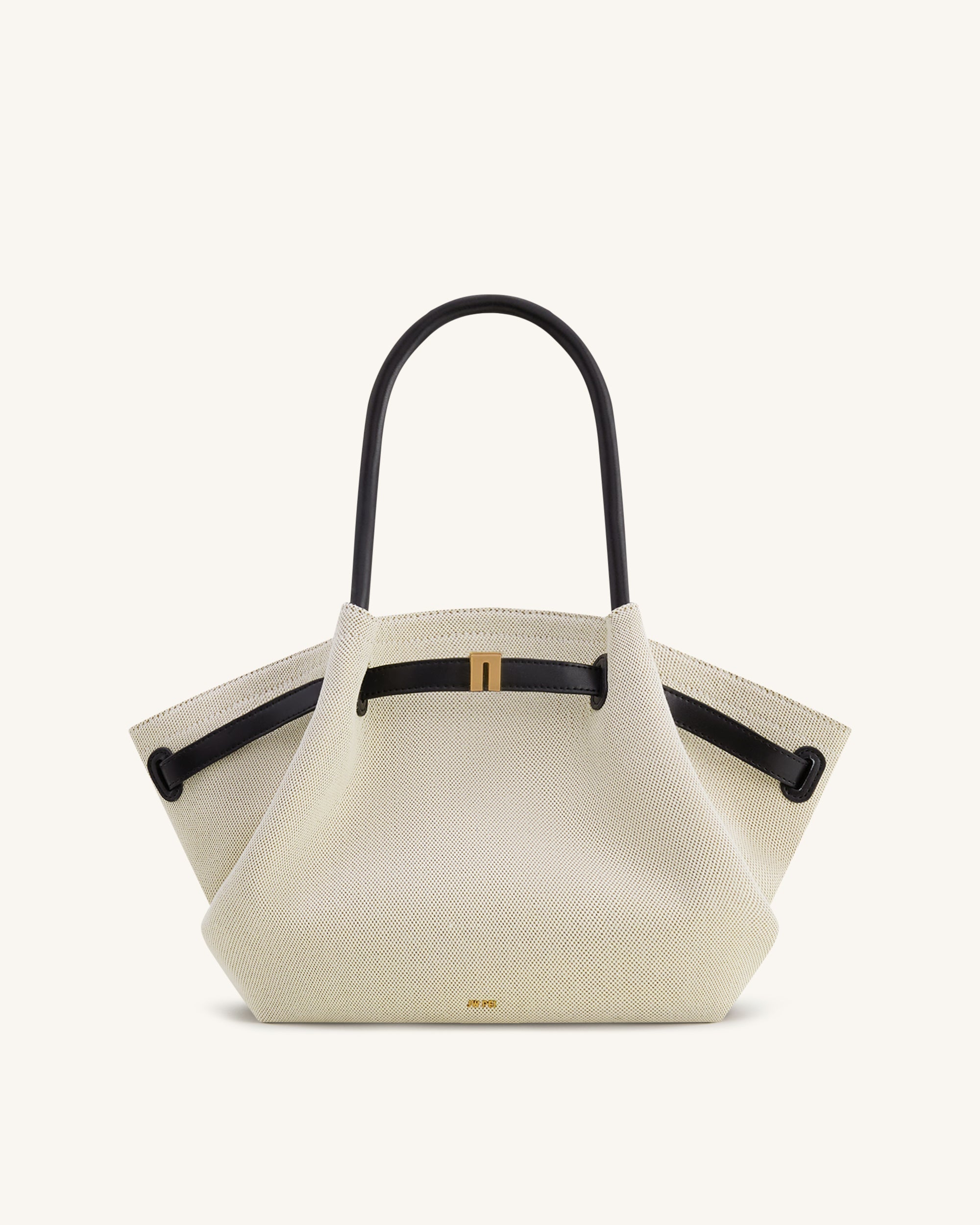 Hana Medium Tote Bag - Black Canvas