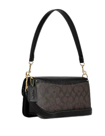Coach Morgan Shoulder Bag In Blocked Signature Canvas