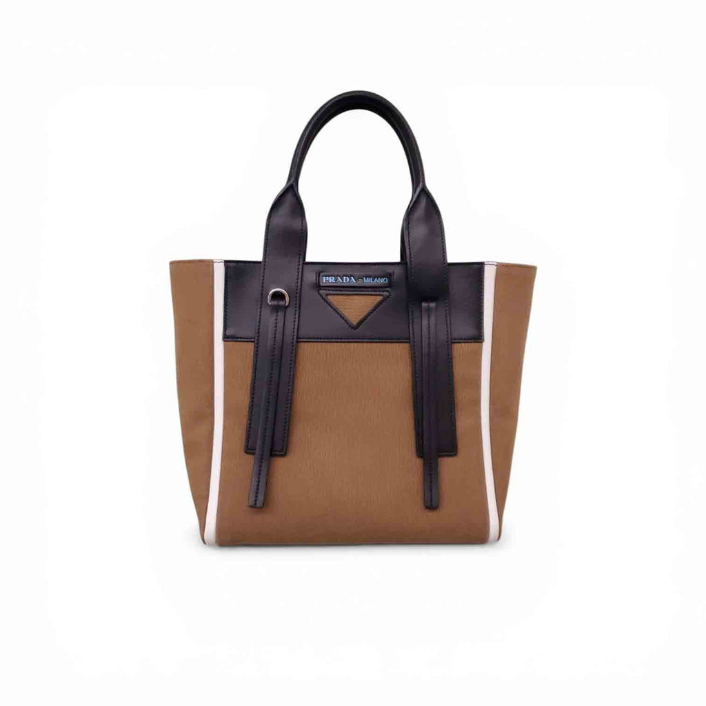 PRADA OUVERTURE CANVAS CROSSBODY TOTE