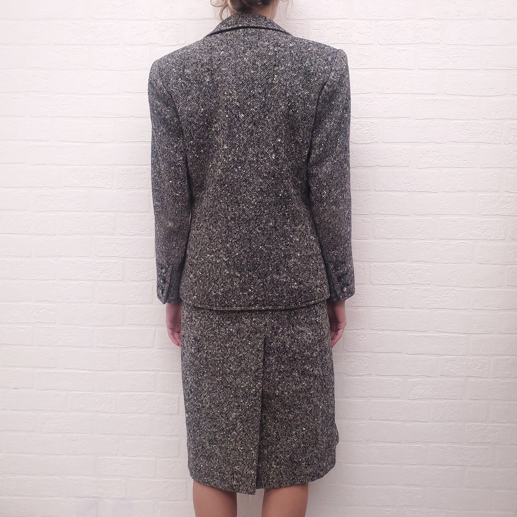 SAINT LAURENT VINTAGE TWEED SUIT - SIZE 40