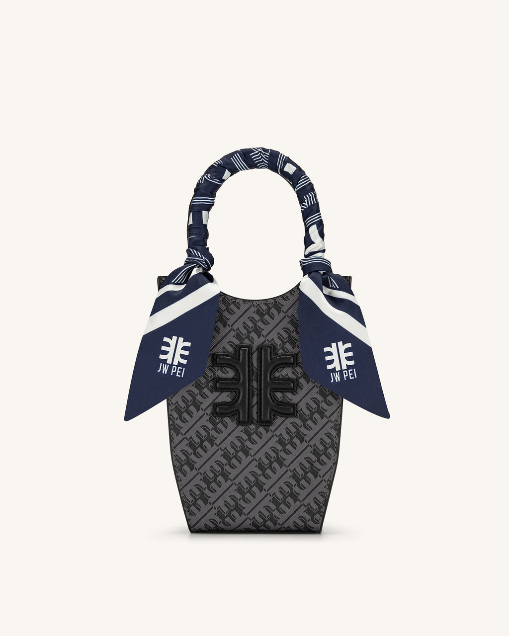 FEI Faux Silk Twill Scarf - Navy