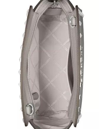 Michael Michael Kors Selma Medium Studded Saffiano Messenger