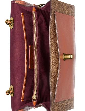 Coach Signature Colorblock Pocket Parker Shoulder Bag
