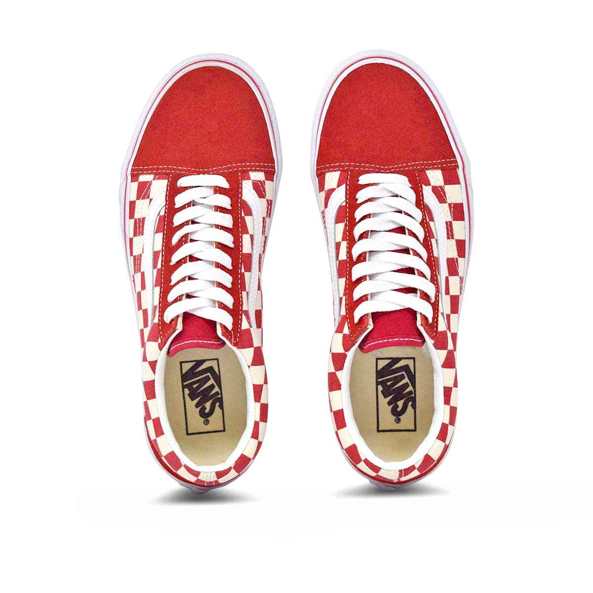 Old Skool (Primary Check) Red/White