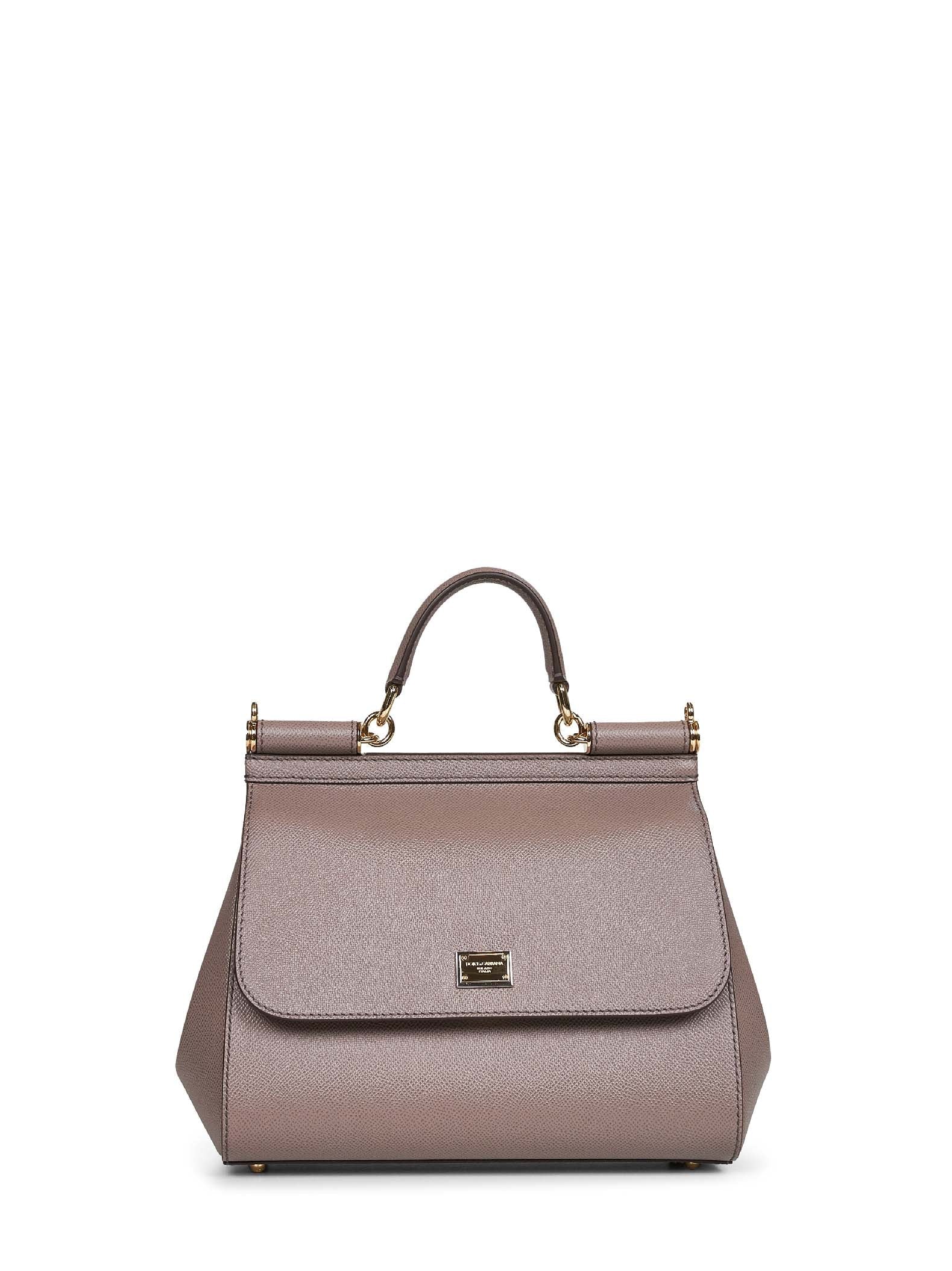 Dolce & Gabbana Women Taupe Large Sicily Handbag