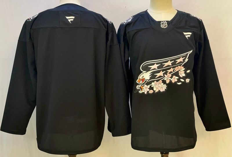 Men's Washington Capitals Fanatics Black Player Blank Jersey