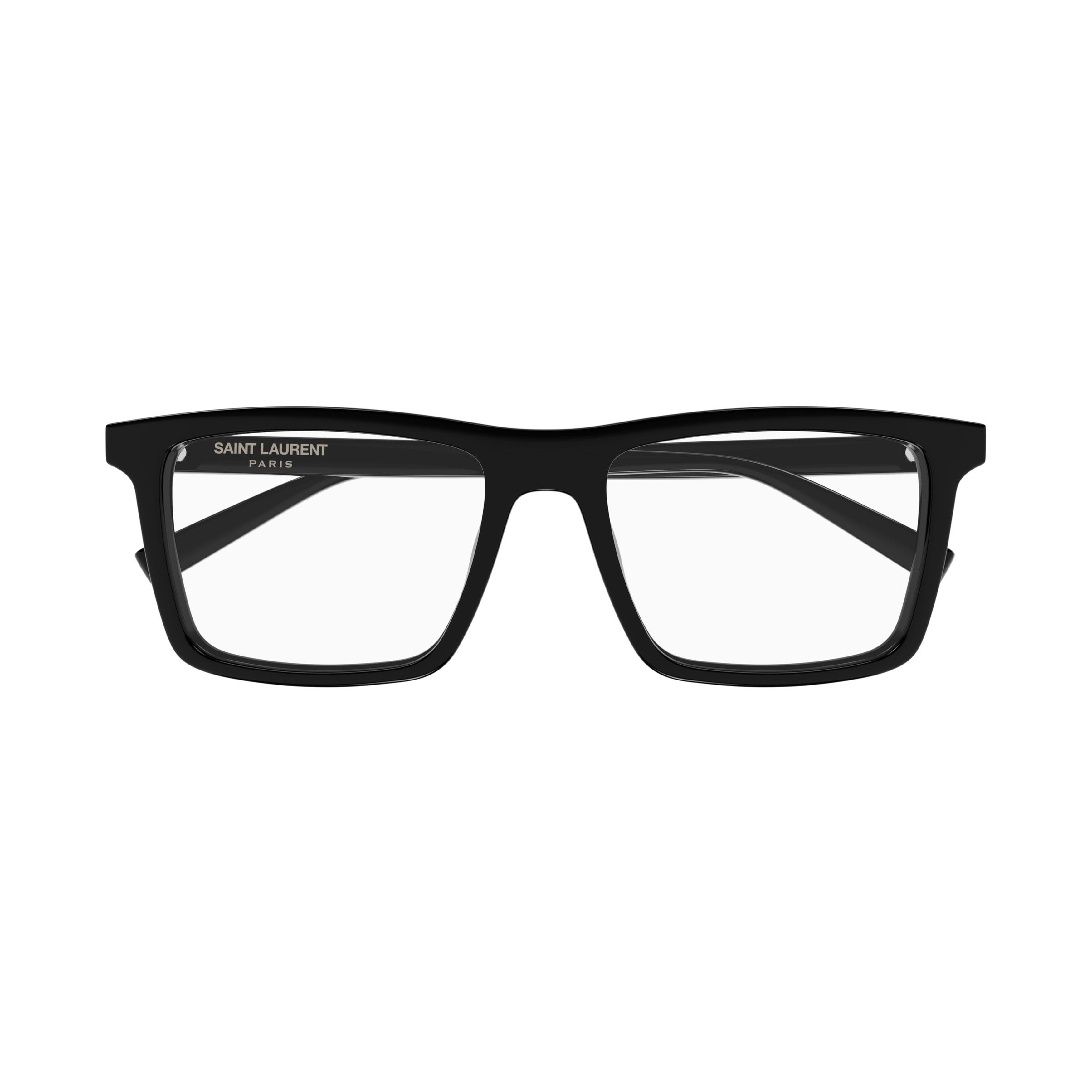 Rectangular Black Frame Sunglasses With Glossy Finish