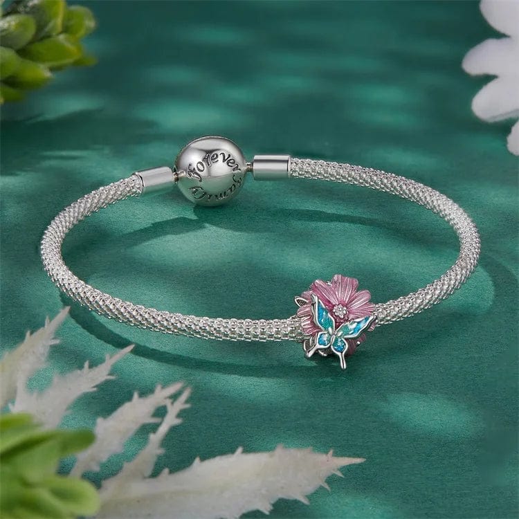 Blooming Flower & Butterfly Charm