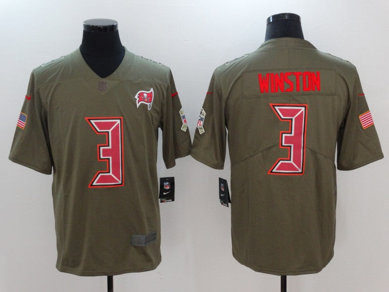 Men's Tampa Bay Buccaneers Jameis Winston #3 Brown Player Game jersey