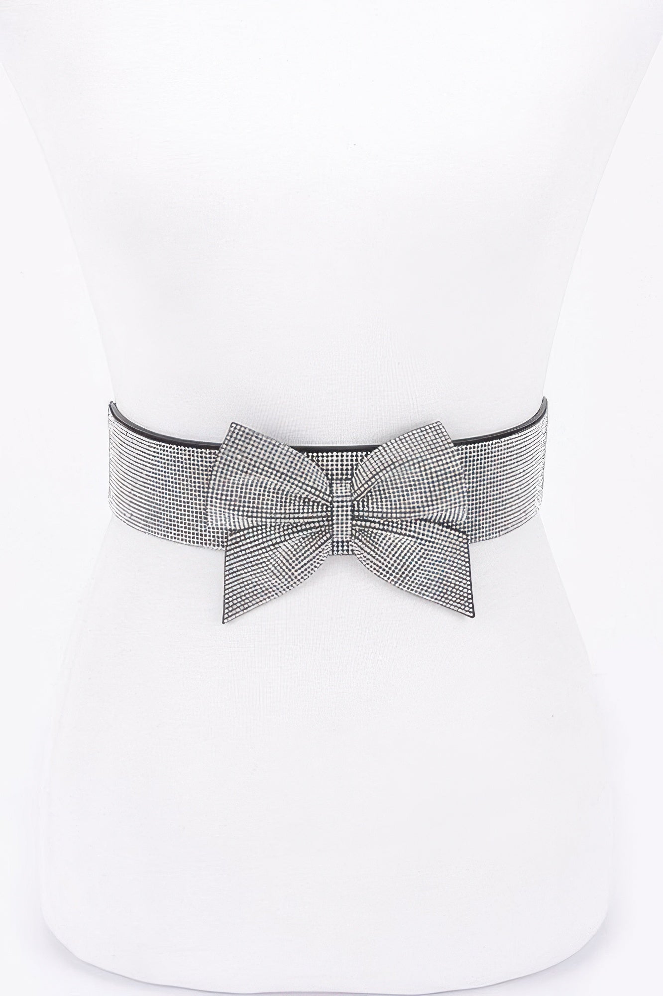 Rhinestone Ribbon Elastic Plus Size Belt