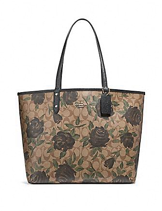 Coach Reversible City Tote in Camo Signature Print