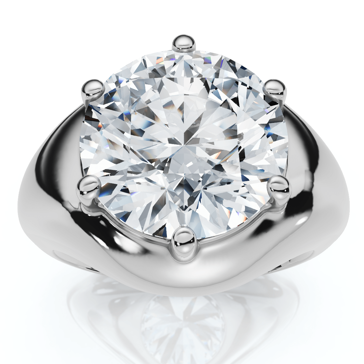 Certified 5Ct Bryn Diamond Solitaire Engagement Ring Lab Grown