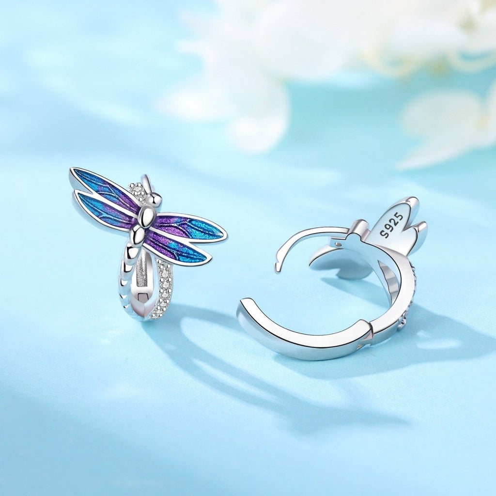 Dragonfly Hoop Earrings